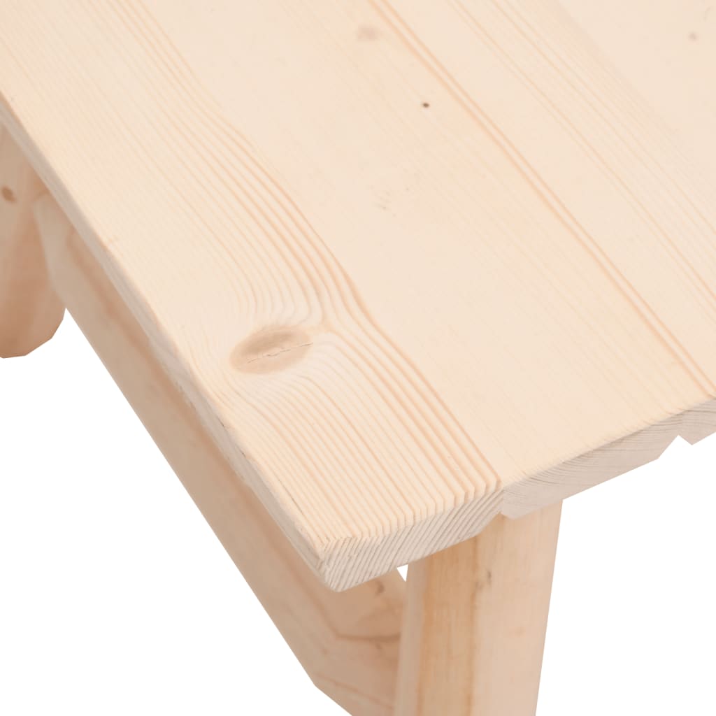 vidaXL 3 Piece Patio Lounge Set Solid Wood Spruce