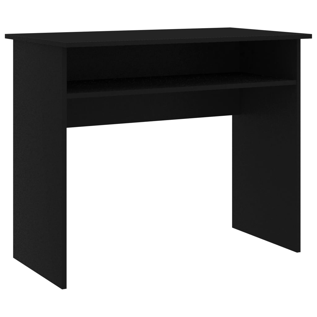vidaXL Desk Black 35.4"x19.6"x29.1"Chipboard