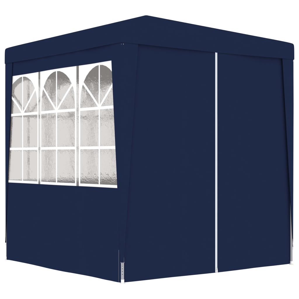 vidaXL Professional Party Tent with Side Walls 8.2'x8.2' Blue 0.3 oz/ft²
