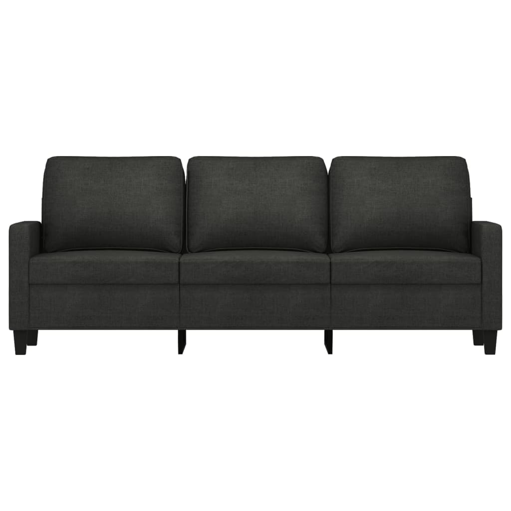 vidaXL 3-Seater Sofa Black 70.9" Fabric