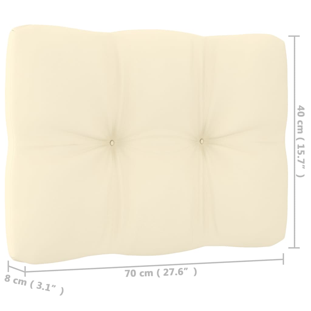vidaXL 2 Piece Patio Lounge Set Cushions Honey Brown Solid Pinewood