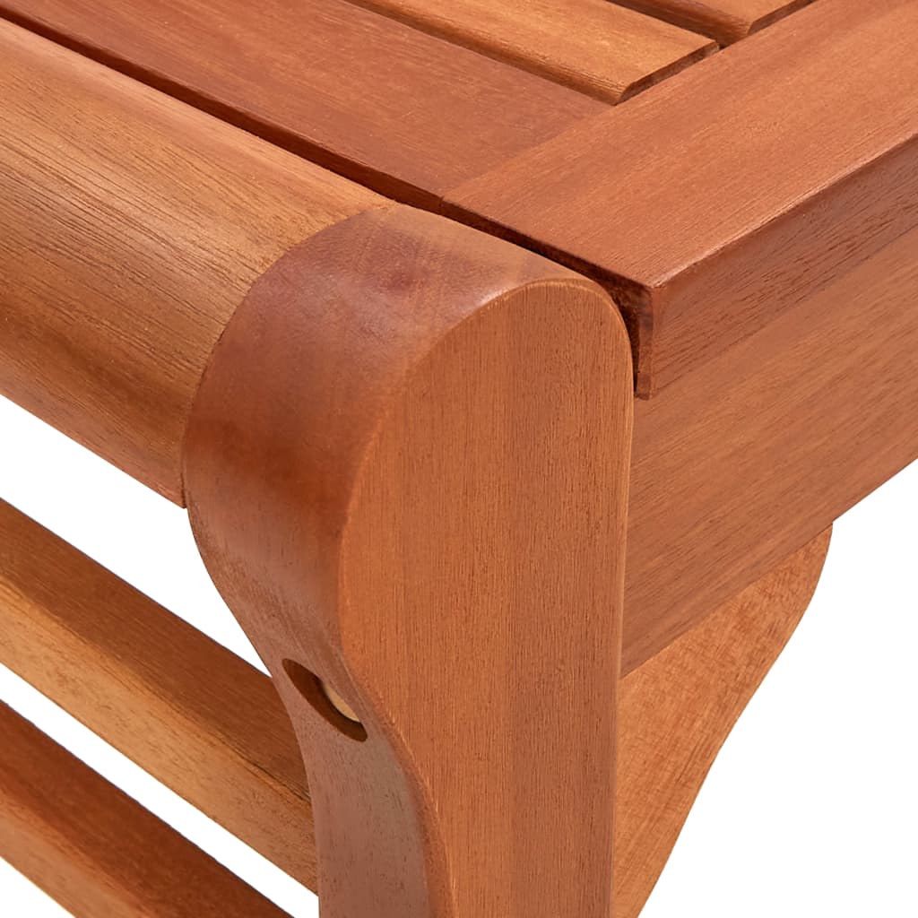 vidaXL 2-Seater Patio Bench 47.2" Solid Eucalyptus Wood