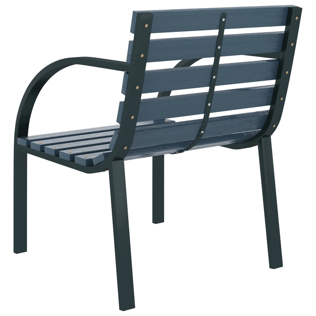 vidaXL Patio Chairs 2 pcs Gray Wood
