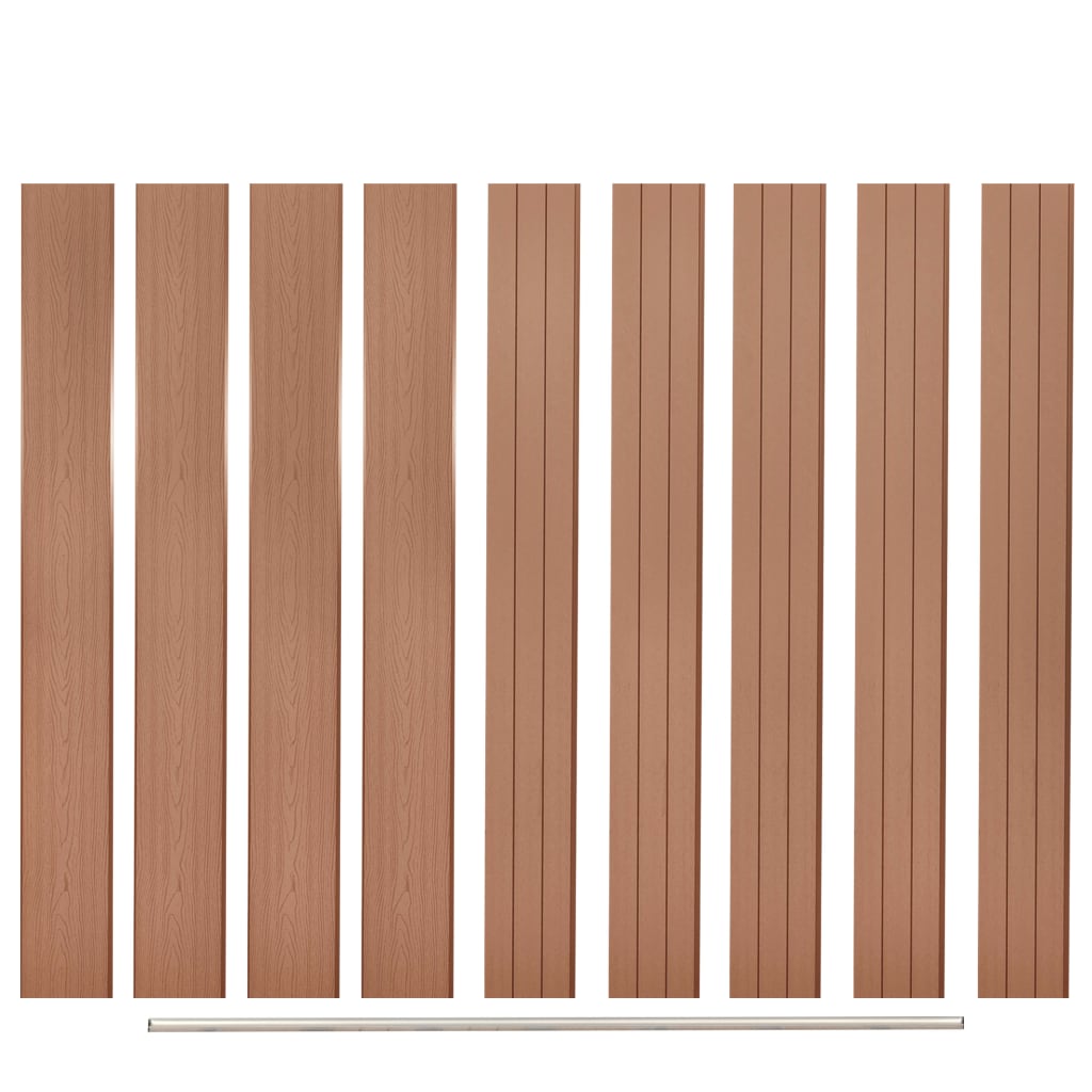 vidaXL Replacement Fence Boards 9 pcs WPC 66.9" Brown