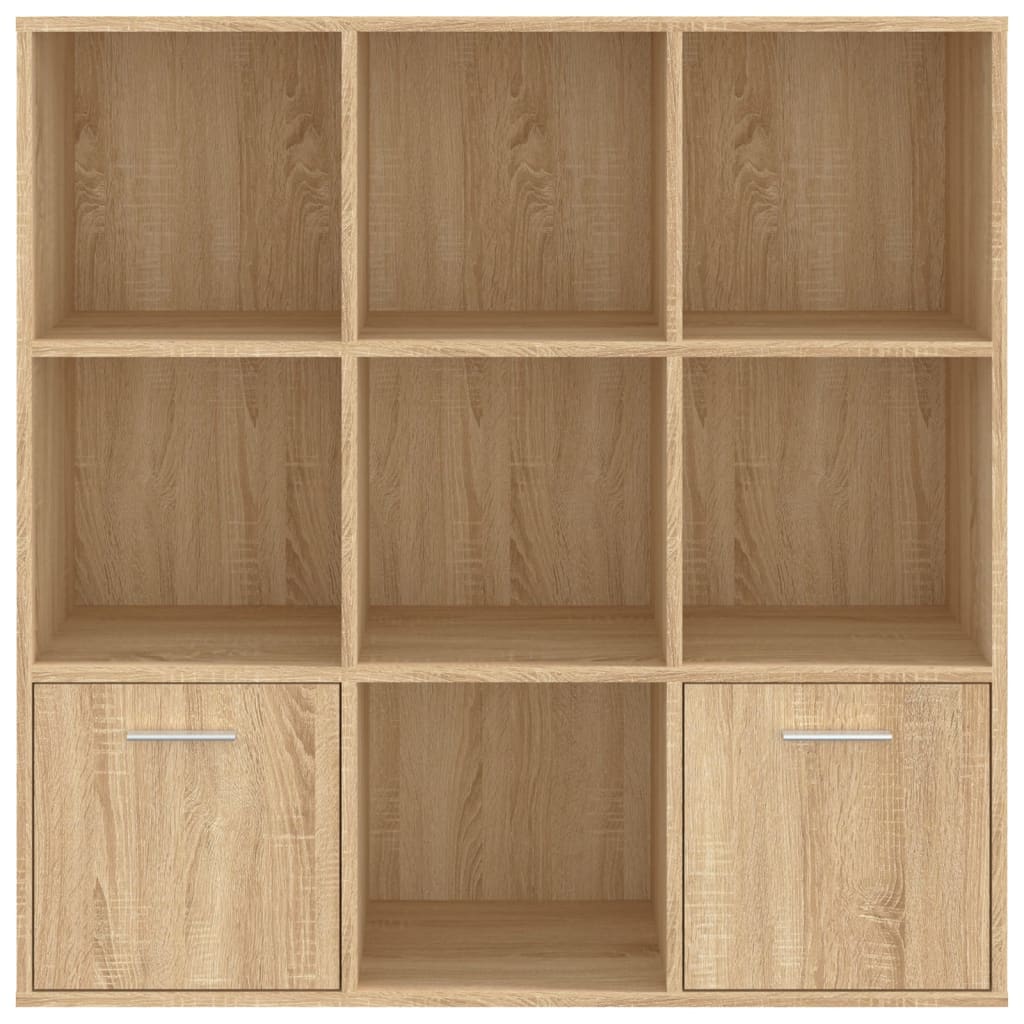 vidaXL Book Cabinet Sonoma Oak 38.6"x11.8"x38.6" Engineered Wood