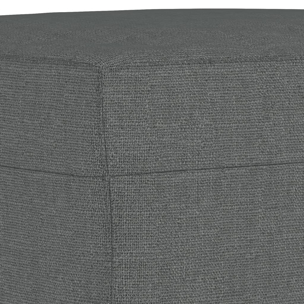 vidaXL Footstool Dark Gray 27.6"x21.7"x16.1" Fabric