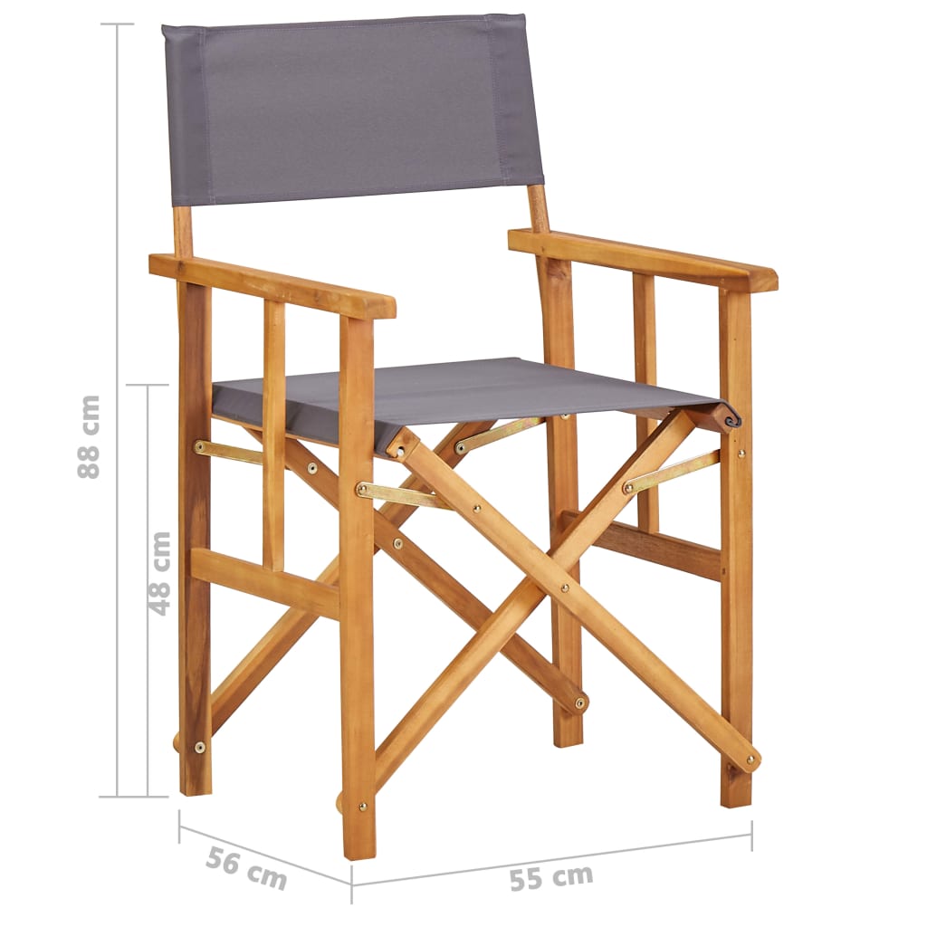 vidaXL Director's Chairs Solid Acacia Wood