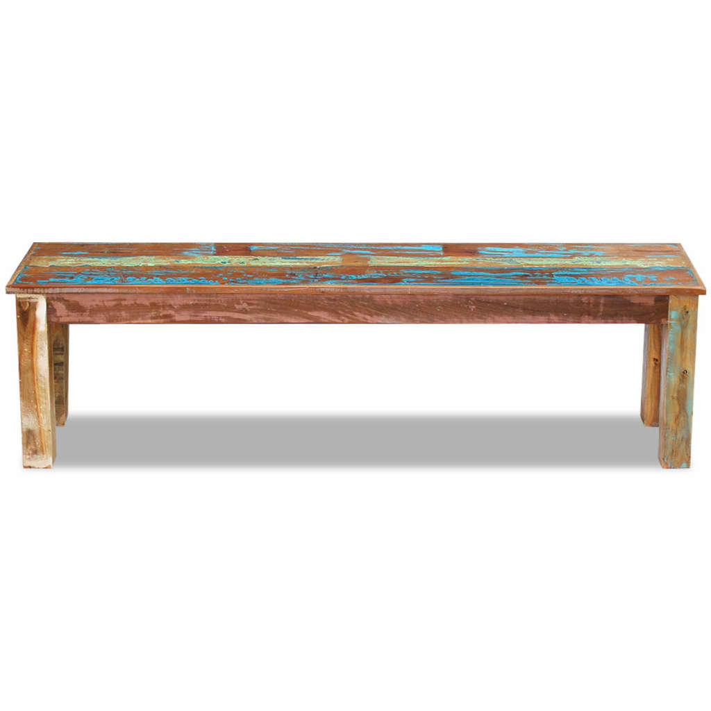 vidaXL Bench Solid Reclaimed Wood 63"x13.8"x18.1"