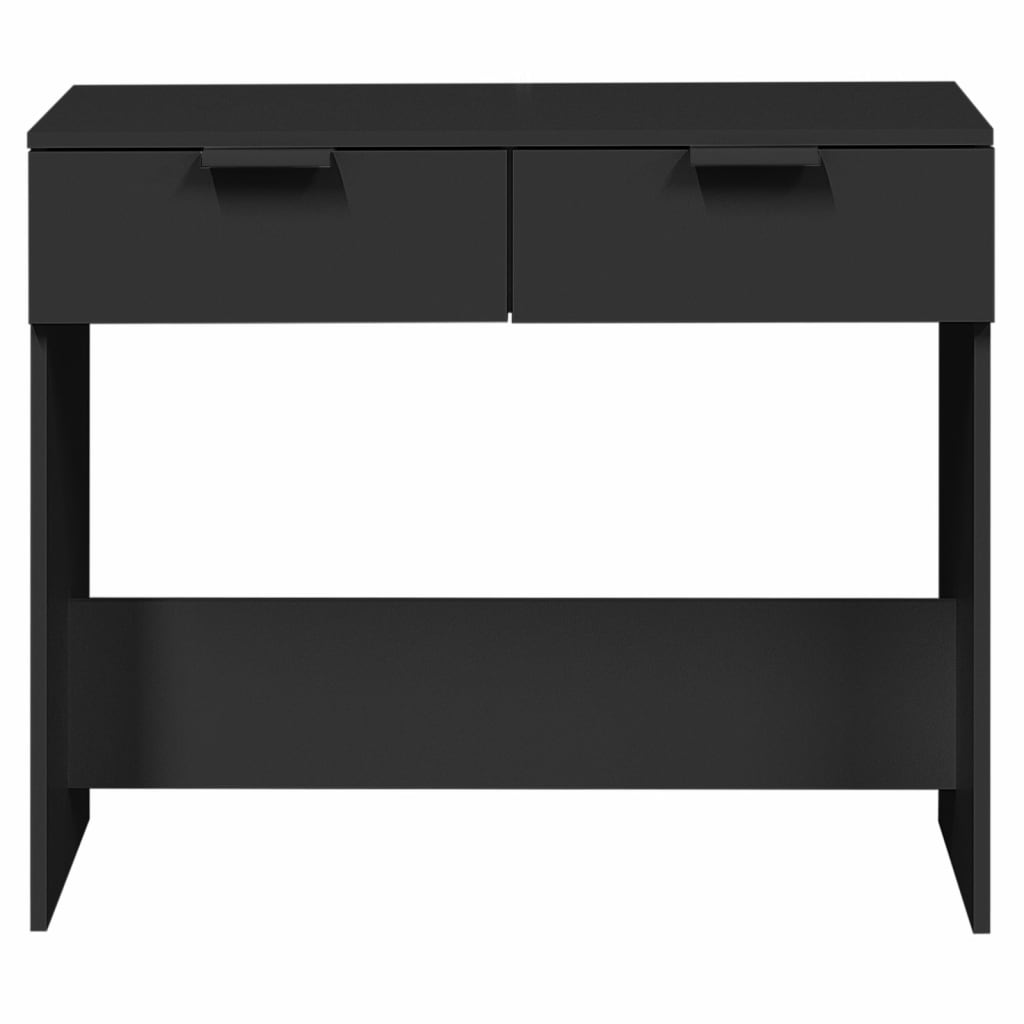 vidaXL Console Table Black 35.4"x14.2"x29.5" Engineered Wood