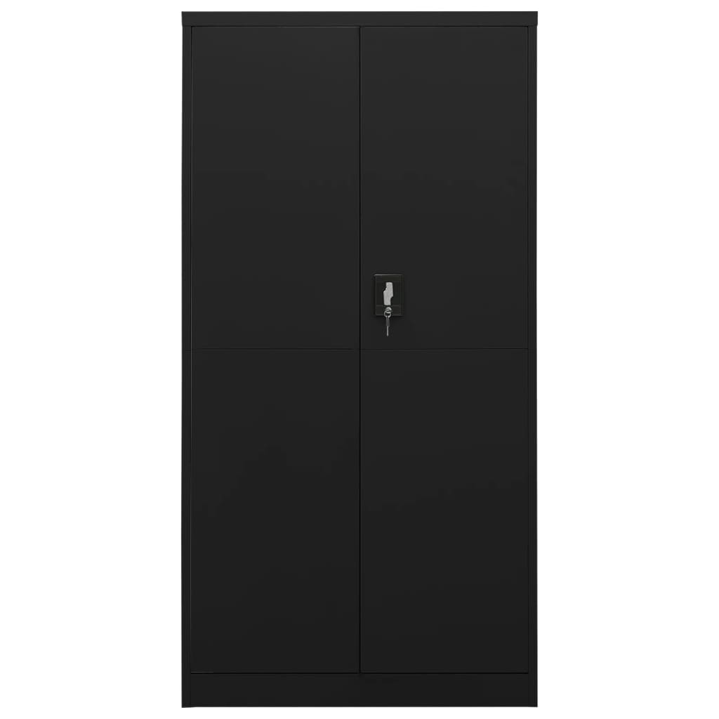 vidaXL Locker Cabinet Black 35.4"x15.7"x70.9" Steel