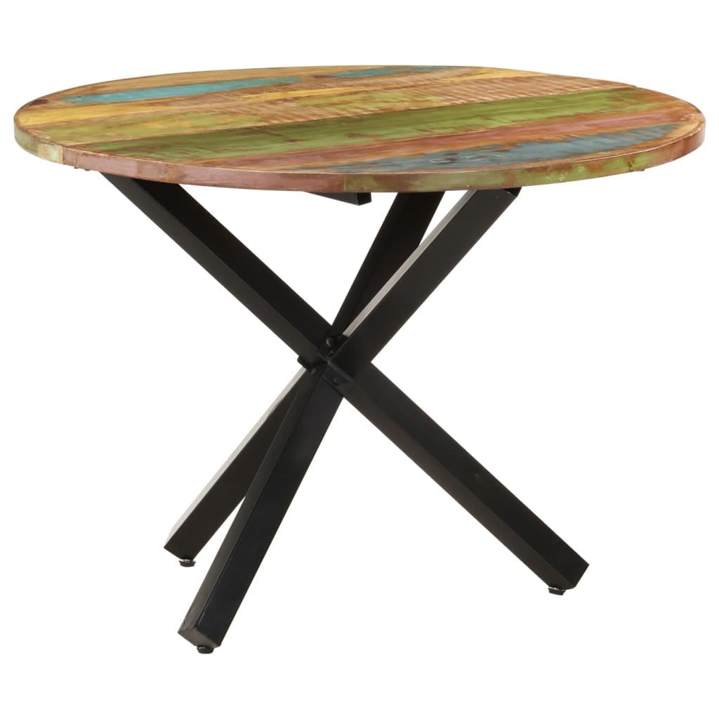 vidaXL Dining Table Round 39.4"x39.4"x29.5" Solid Reclaimed Wood