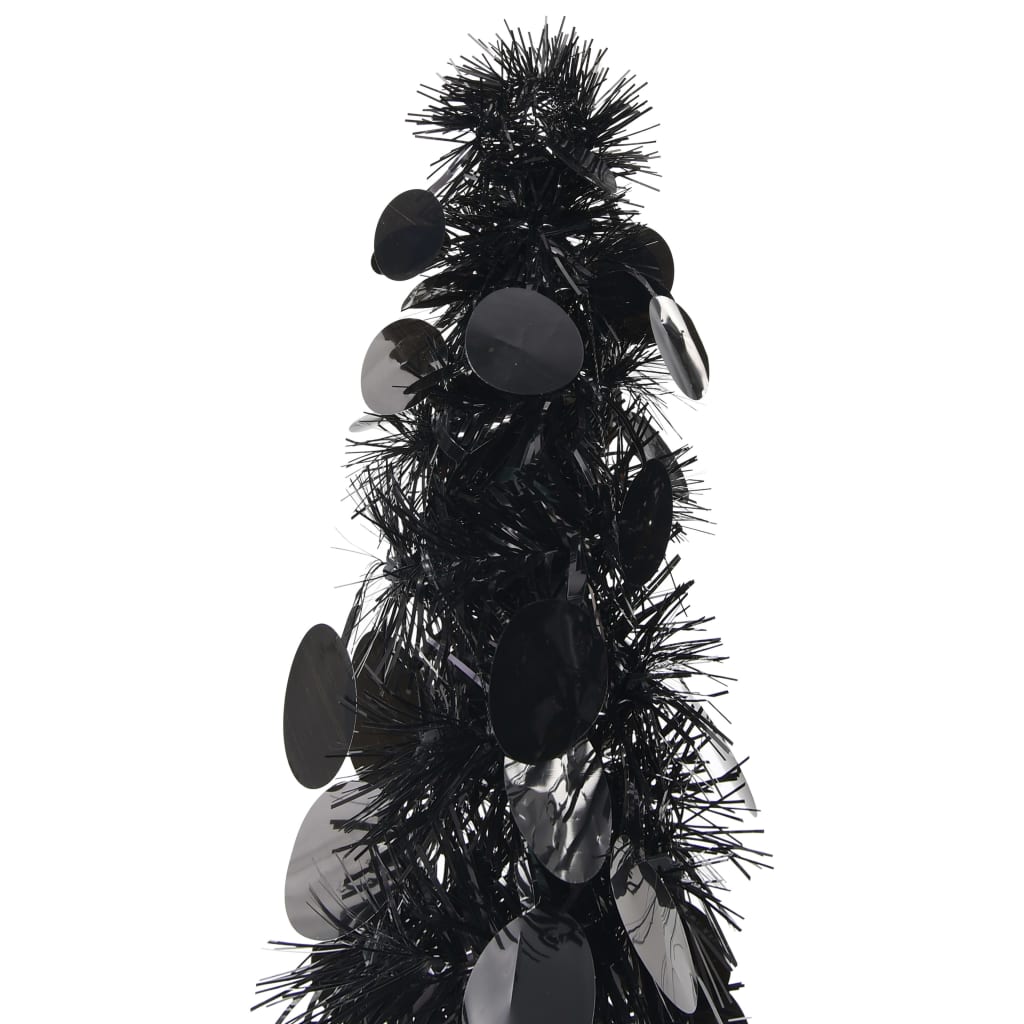 vidaXL Pop-up Artificial Christmas Tree Black 4 ft PET