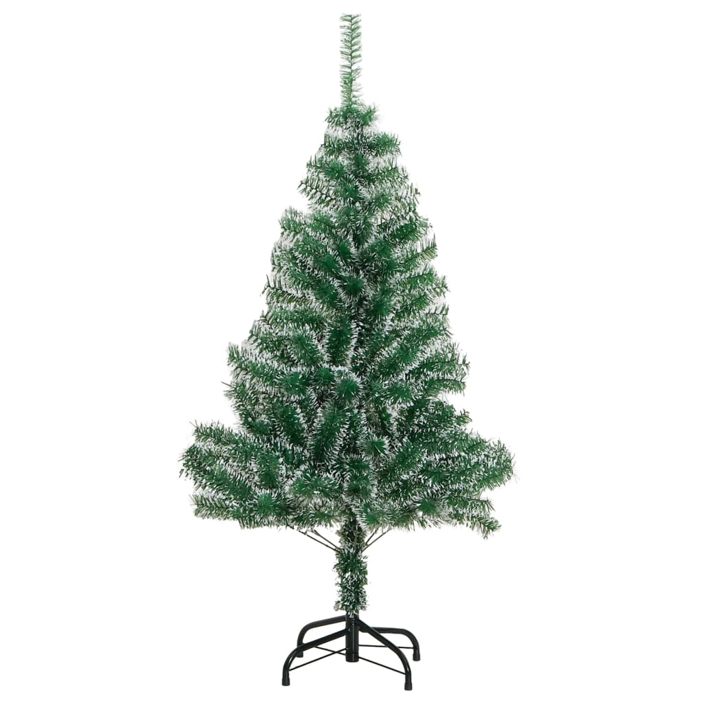 vidaXL Artificial Christmas Tree with Flocked Snow Green 82.7"