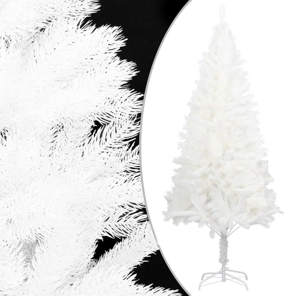vidaXL Artificial Pre-lit Christmas Tree with Ball Set White 82.7"