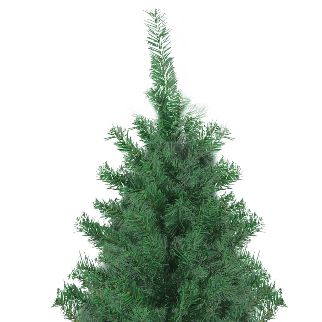 vidaXL Artificial Pre-lit Christmas Tree with Ball Set LEDs 118.1" Green