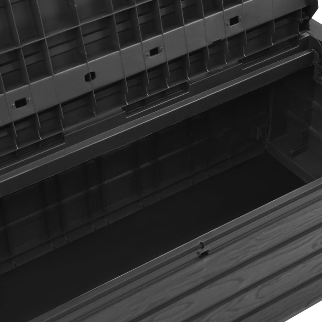 vidaXL Patio Storage Bench 52.2" Plastic Anthracite