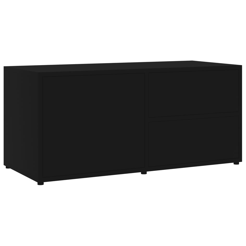 vidaXL TV Stand Black 31.5"x13.4"x14.2" Engineered Wood