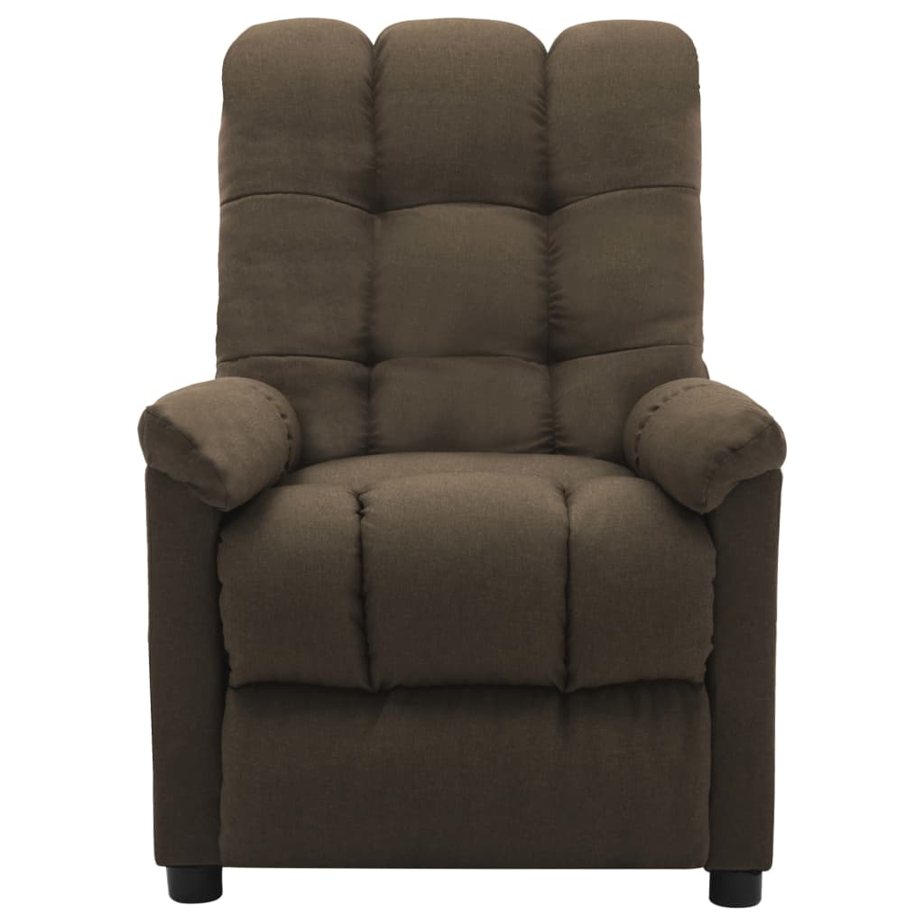 vidaXL Recliner Brown Fabric