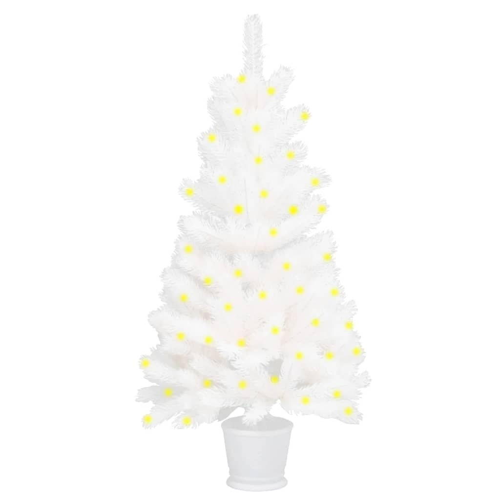 vidaXL Artificial Pre-lit Christmas Tree White 35.4"