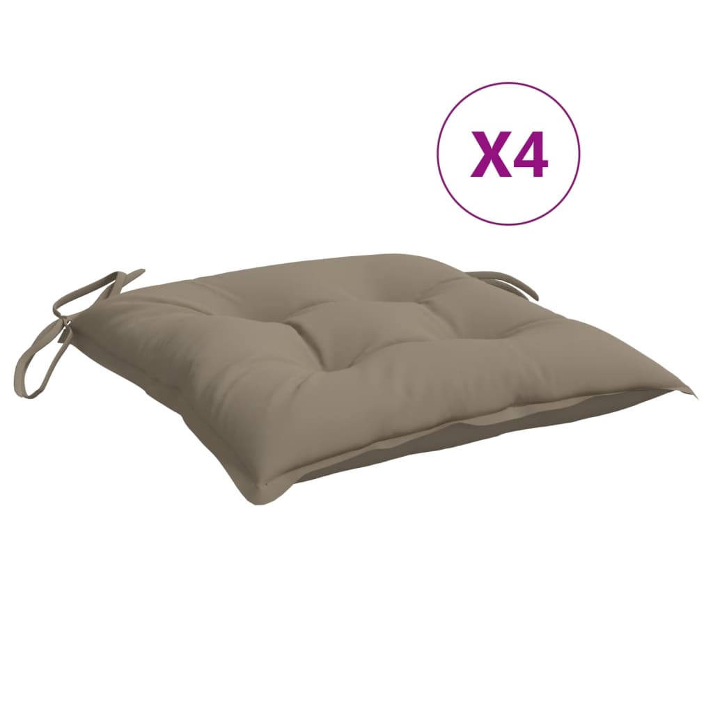 vidaXL Pallet Cushions 4 pcs Taupe 19.7"x19.7"x2.8" Oxford Fabric