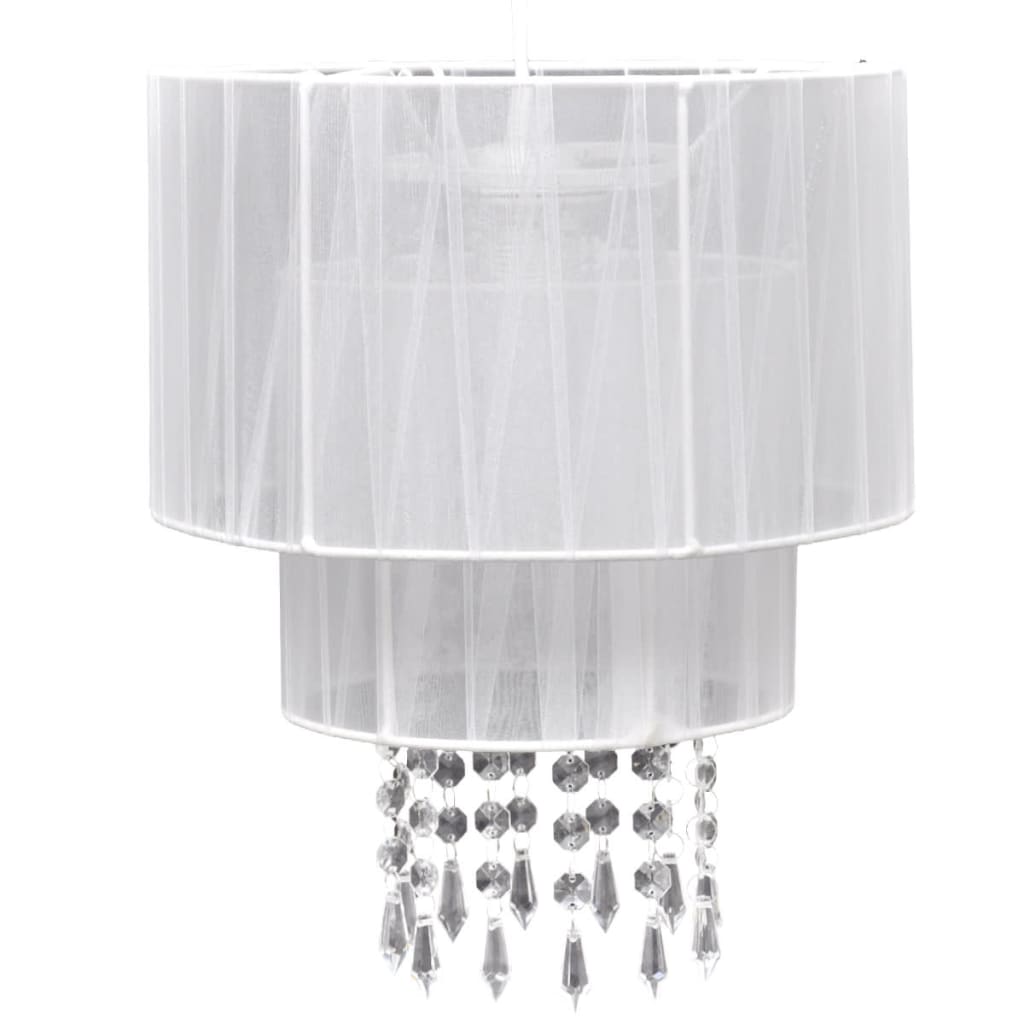 vidaXL Pendant Ceiling Lamp Chandelier Crystal White