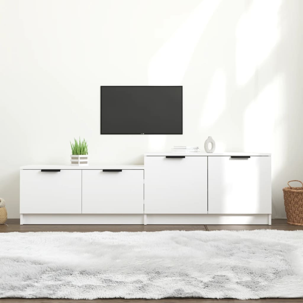 vidaXL TV Cabinet White 62.4"x14.2"x17.7" Engineered Wood