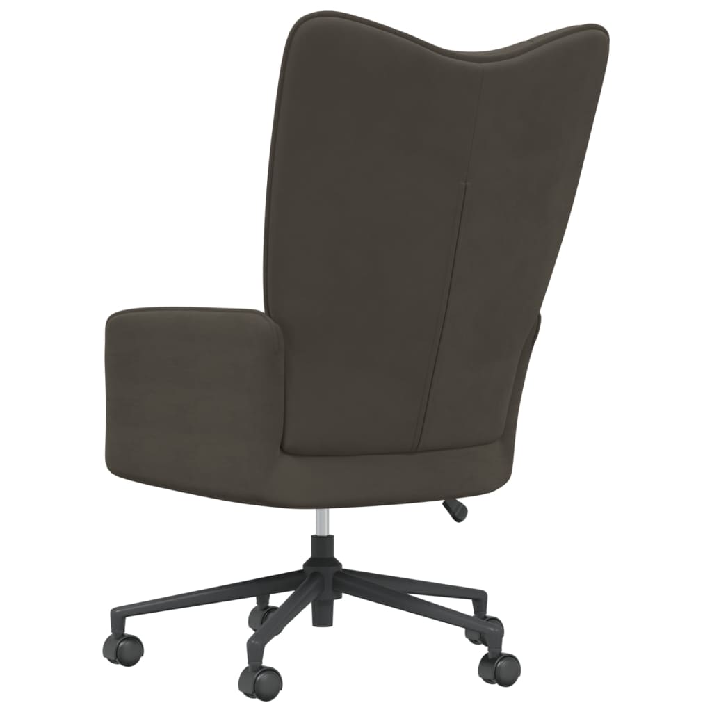 vidaXL Relaxing Chair Dark Gray Velvet