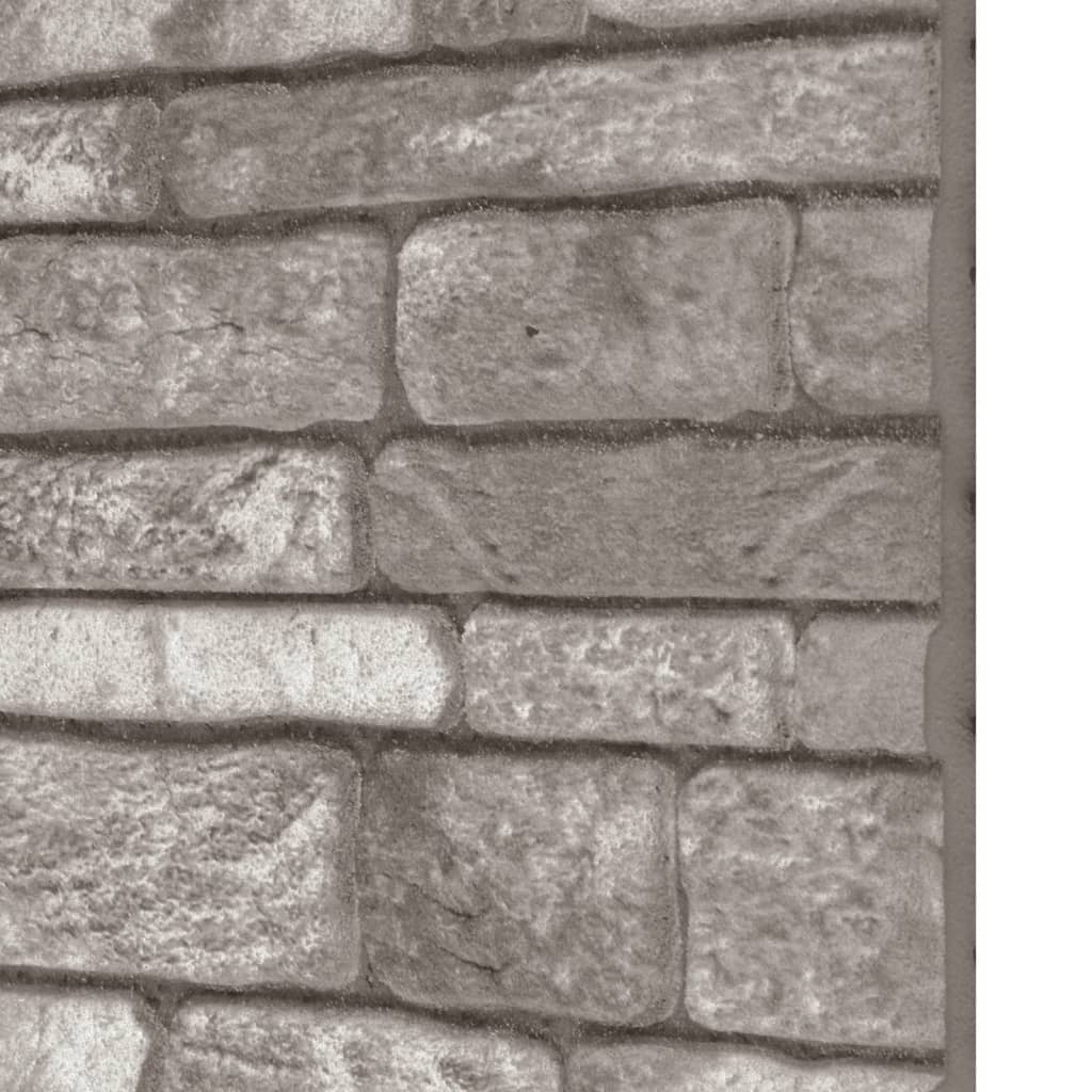 vidaXL 3D Wall Panels with Dark Gray Brick Design 10 pcs EPS