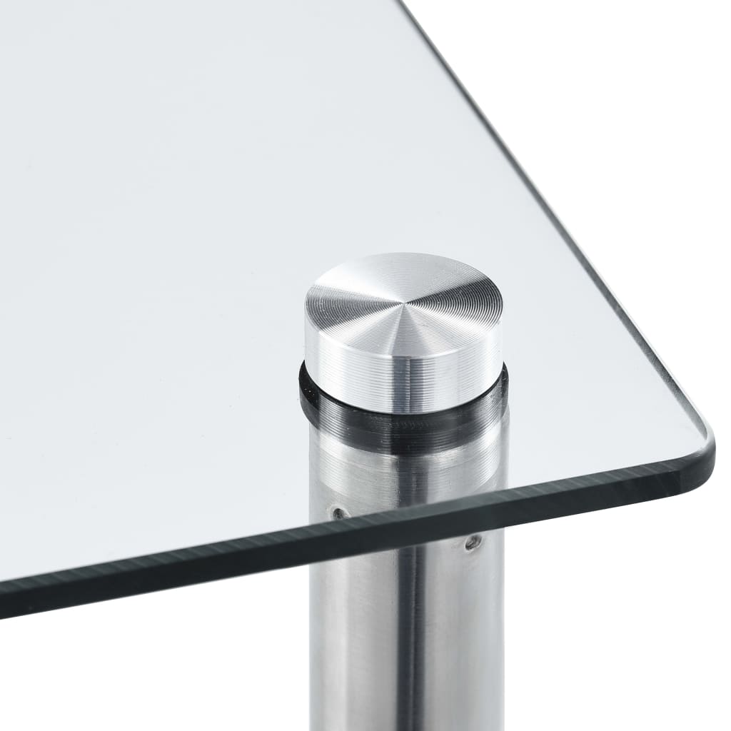 vidaXL 6-Tier Shelf Transparent 15.7"x15.7"x63" Tempered Glass