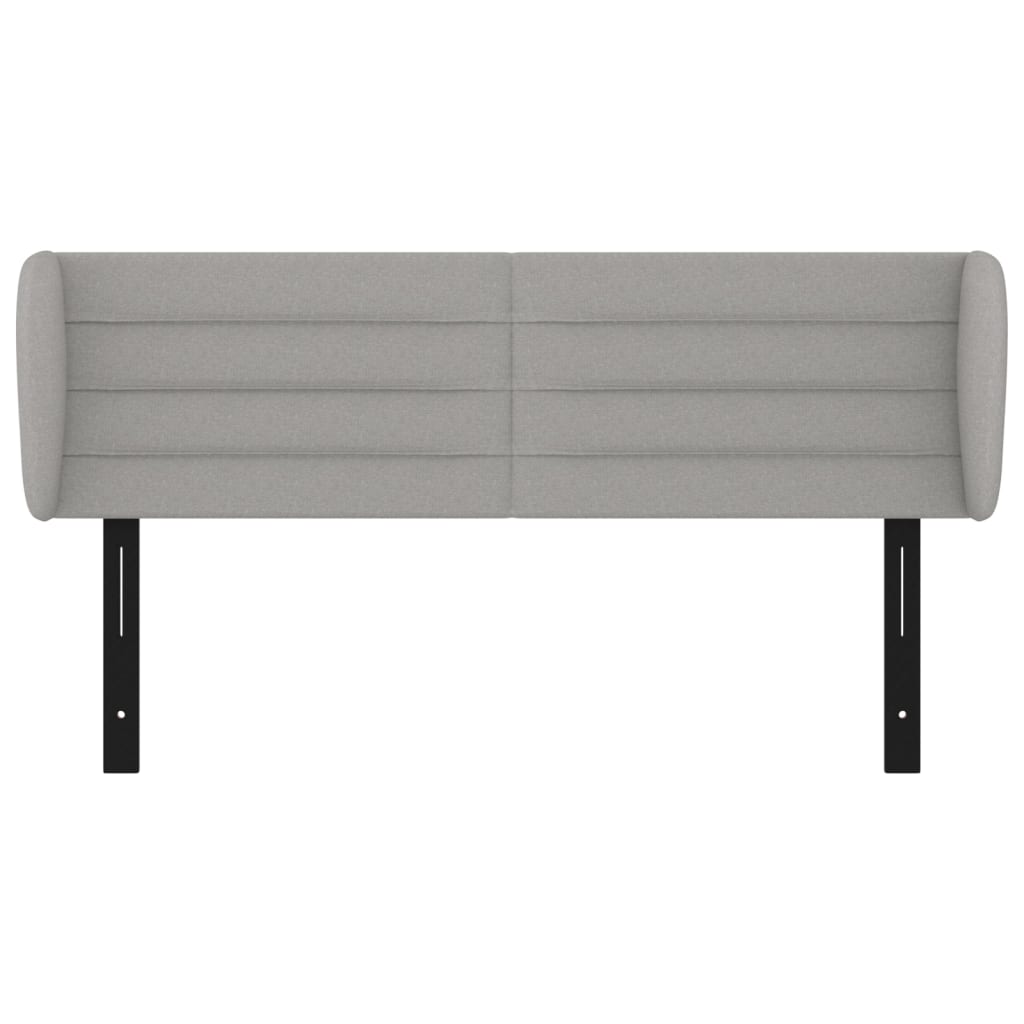 vidaXL Headboard with Ears Light Gray 57.9"x9.1"x30.7"/34.6" Fabric