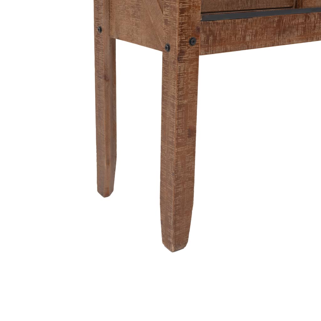 vidaXL Console Table Solid Fir Wood 51.6"x14"x29.5" Brown