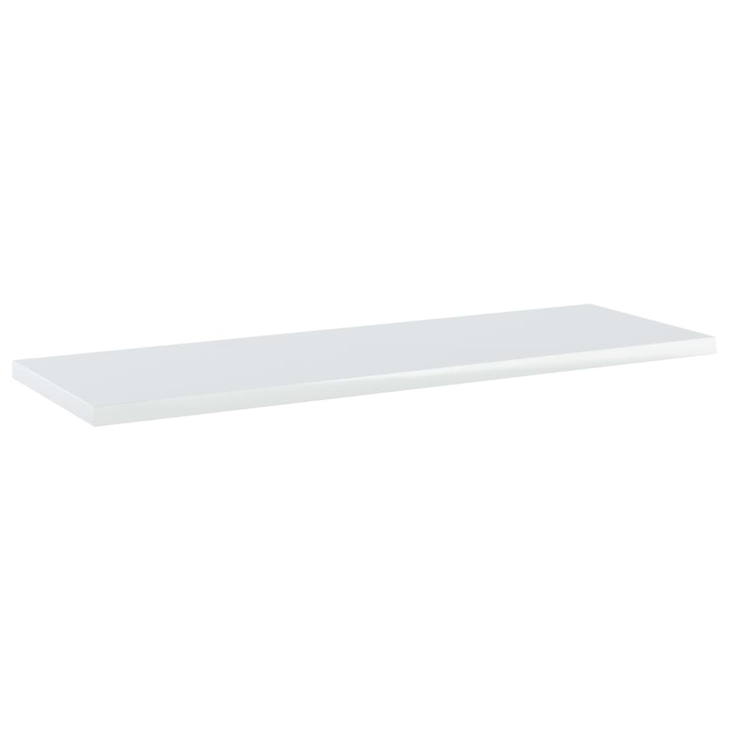 vidaXL Bookshelf Boards 4 pcs High Gloss White 23.6"x7.9"x0.6" Engineered Wood