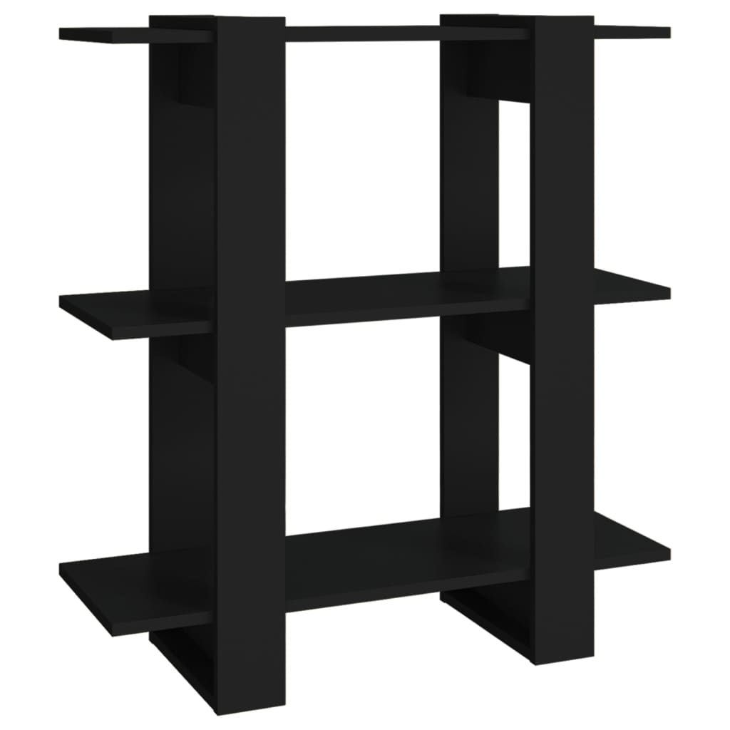 vidaXL Book Cabinet/Room Divider Black 31.5"x11.8"x34.3"