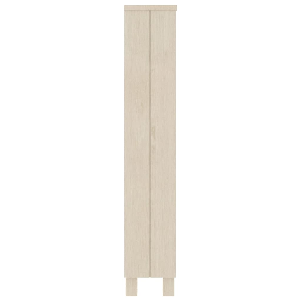 vidaXL CD Cabinet HAMAR Honey Brown 17.7"x7.1"x39.4" Solid Wood Pine