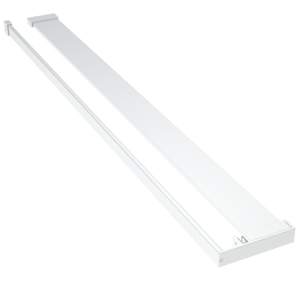 vidaXL Walk-in Shower Wall with Shelf Chrome 31.5"x76.8" ESG Glass&Aluminum