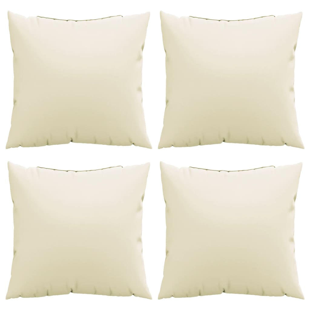 vidaXL Throw Pillows 4 pcs Cream 15.7"x15.7" Fabric