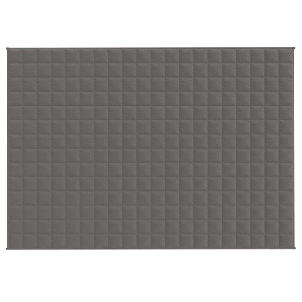 vidaXL Weighted Blanket Gray 54.3"x78.7" 13.2 lb Fabric