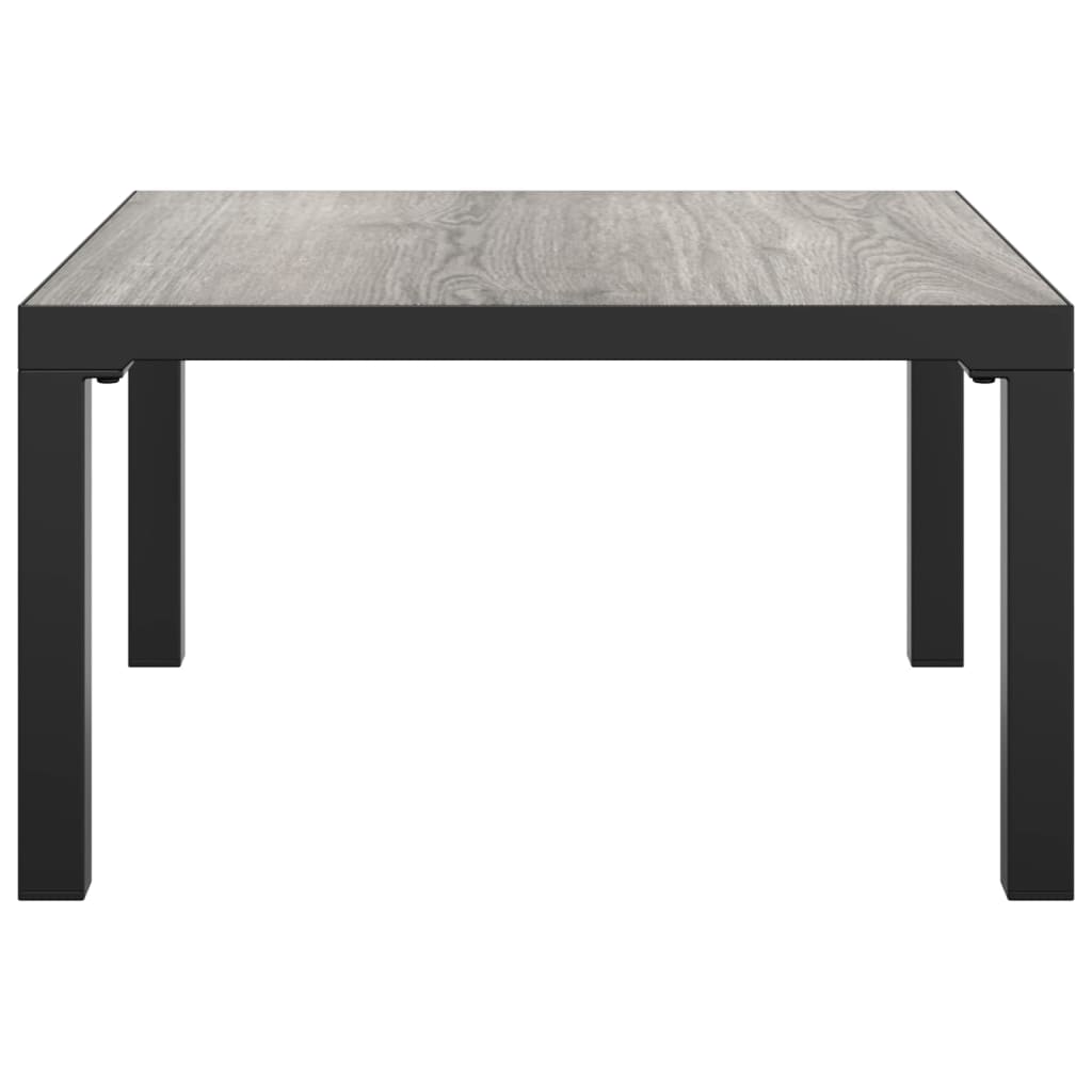 vidaXL Patio Coffee Table Gray 21.7"x21.7"x12.2" DPC and Steel