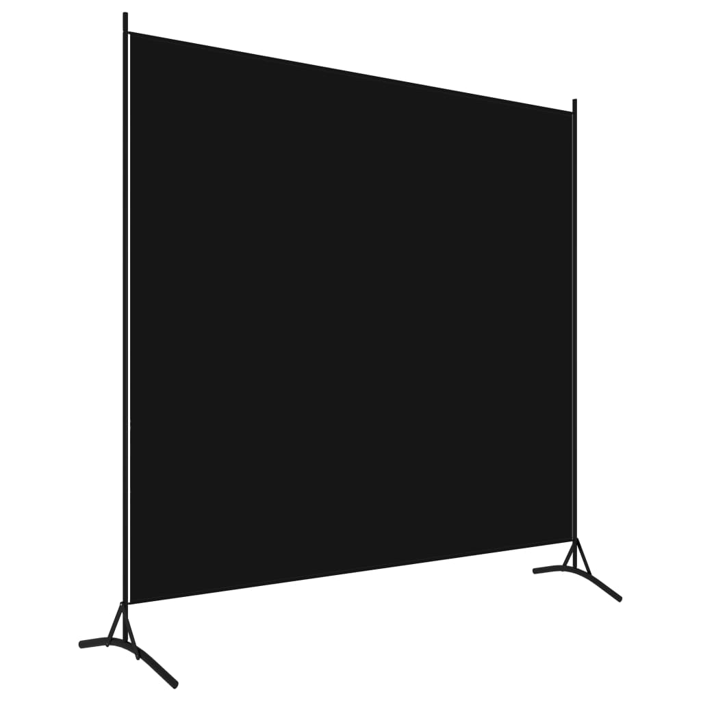 vidaXL Room Divider Black 68.9"x70.9" Fabric