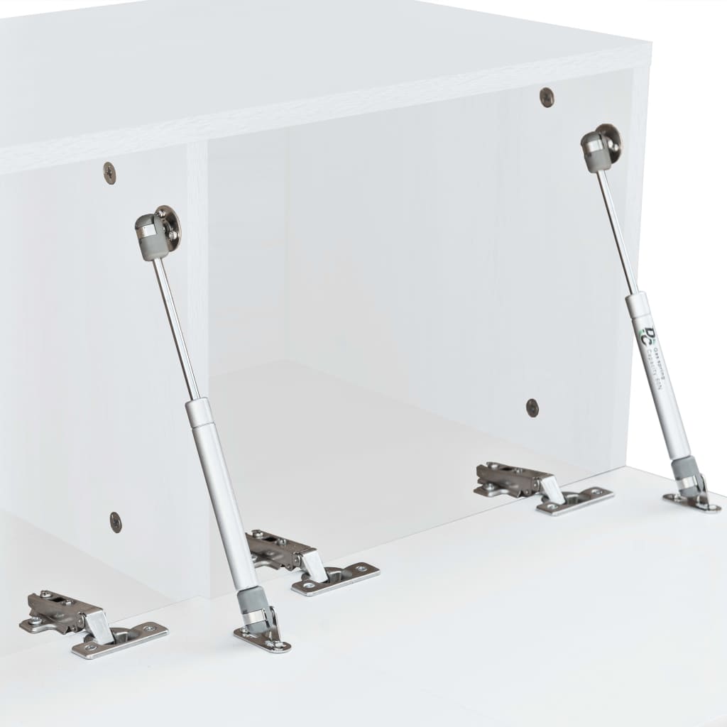 vidaXL TV Stand Engineered Wood 47.2"x15.7"x13.4" High Gloss White