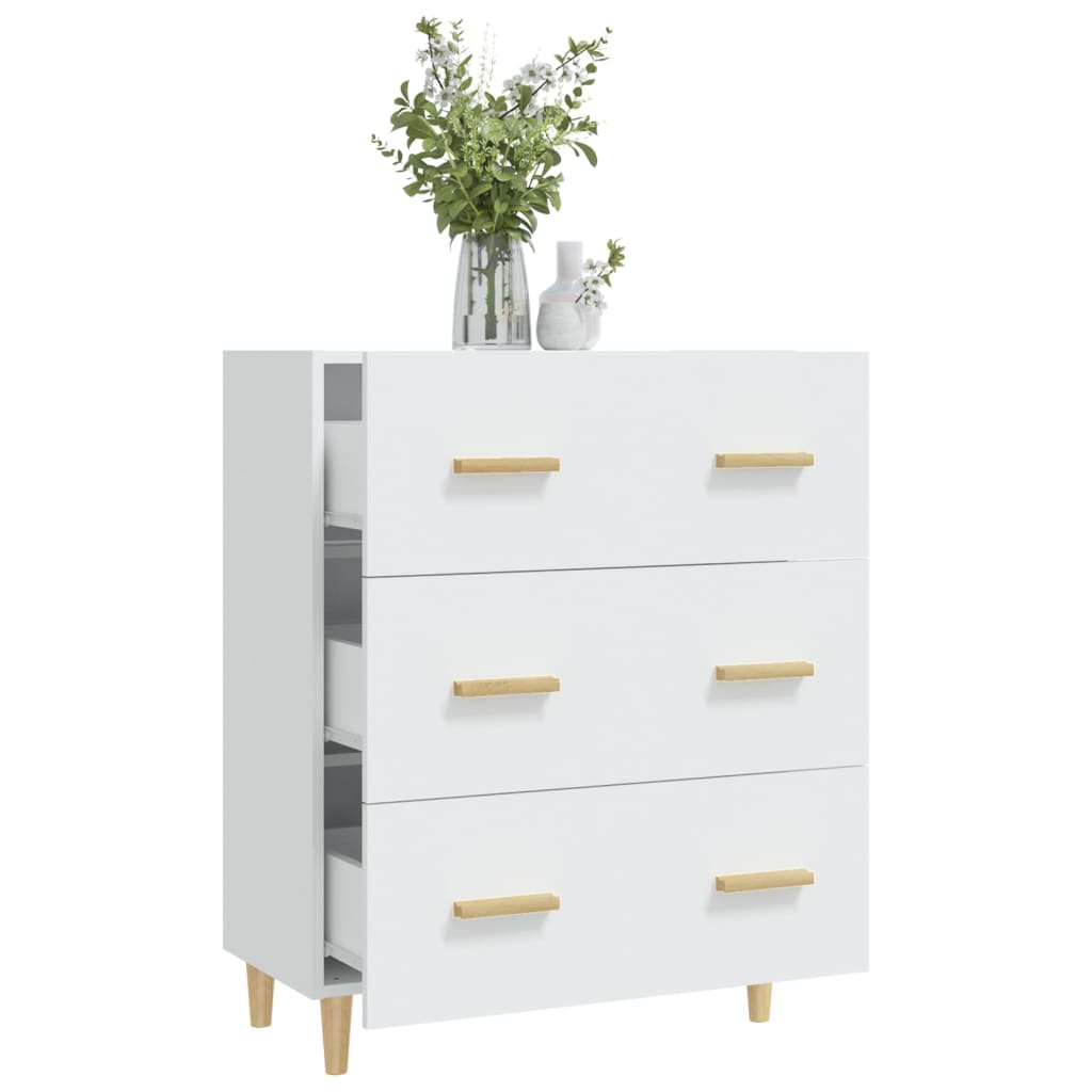 vidaXL Sideboard White 27.6"x13.4"x35.4" Engineered Wood