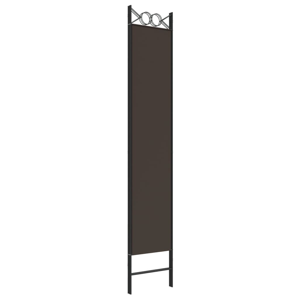 vidaXL 3-Panel Room Divider Brown 47.2"x86.6" Fabric