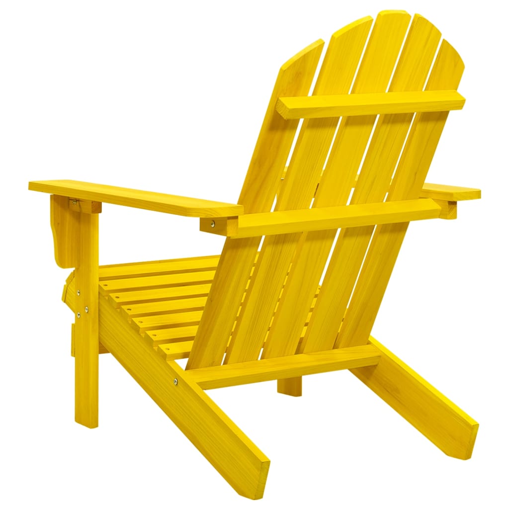vidaXL Patio Adirondack Chair Solid Fir Wood Yellow