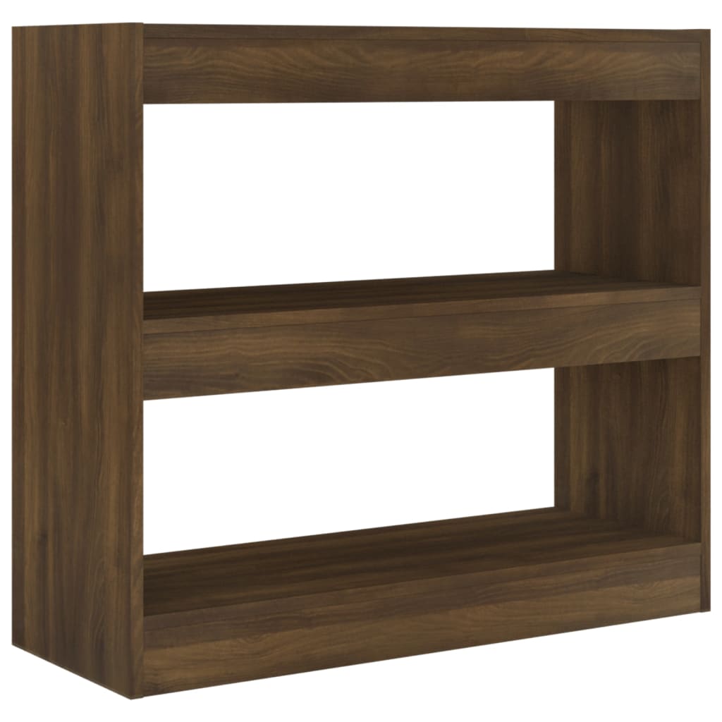 vidaXL Book Cabinet/Room Divider Brown Oak 31.5"x11.8"x28.3"
