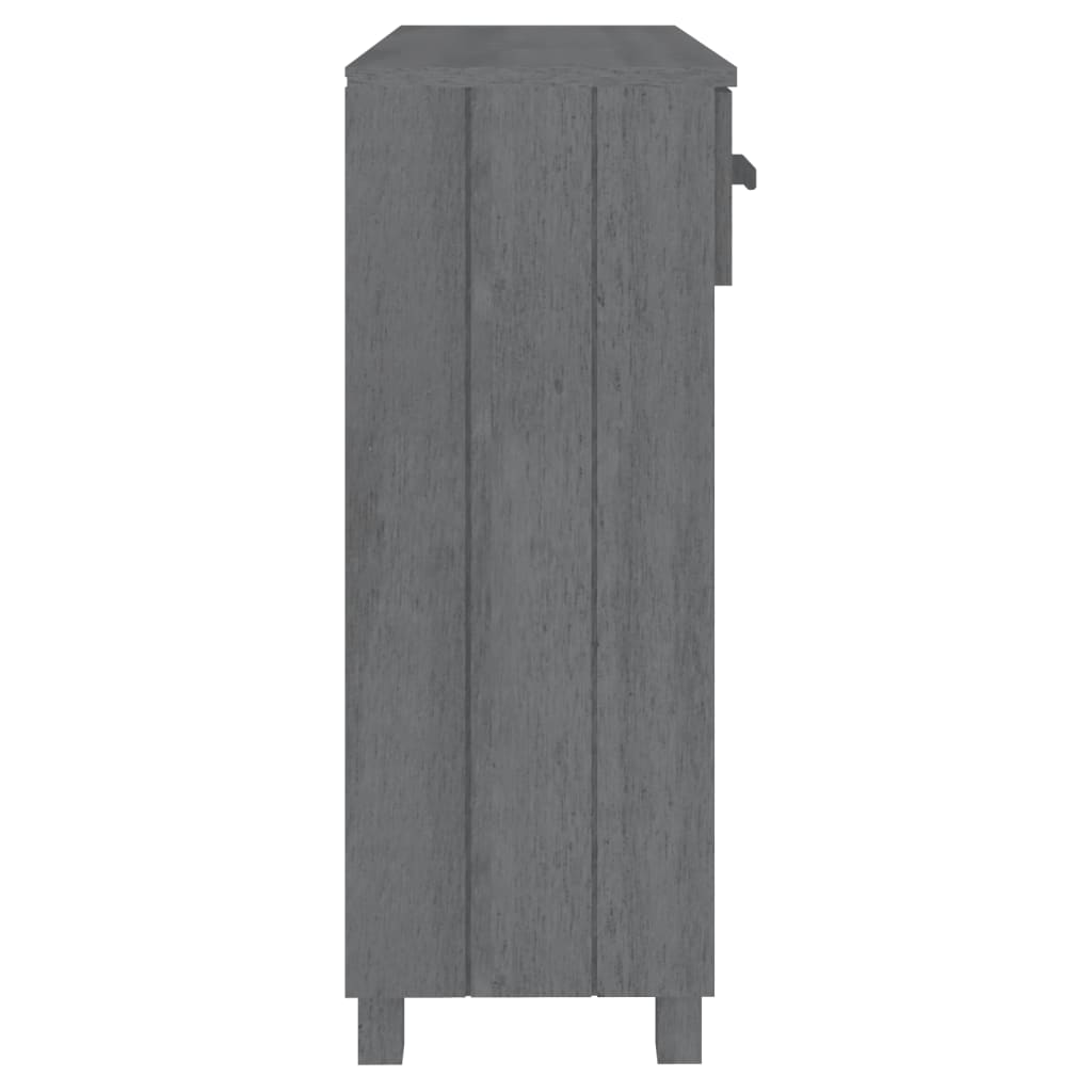 vidaXL Console Table Dark Gray 35.4"x13.8"x35.4" Solid Wood Pine