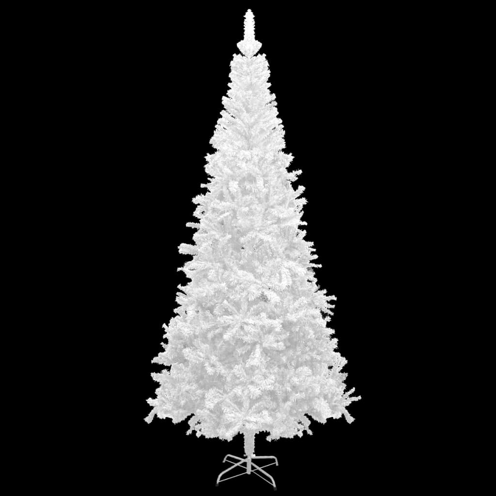 vidaXL Artificial Pre-lit Christmas Tree with Ball Set L 94.5" White