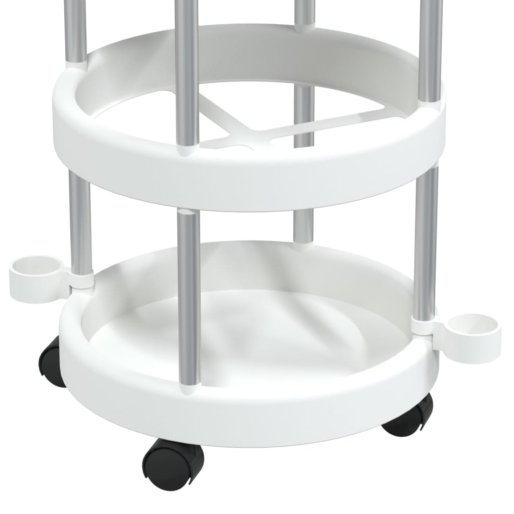 vidaXL Cleaning Trolley with Storage Basket Aluminum
