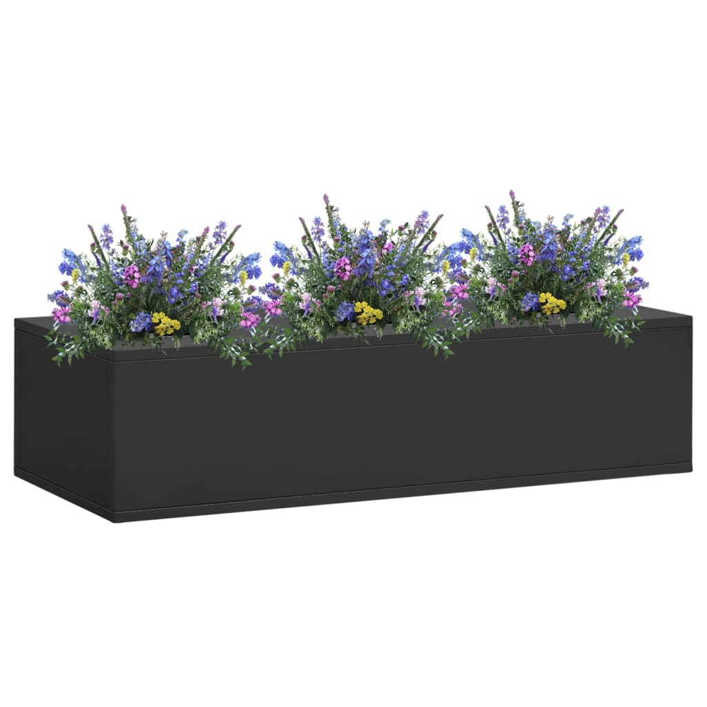 vidaXL Office Flower Box Anthracite 35.4"x15.7"x9.1" Steel