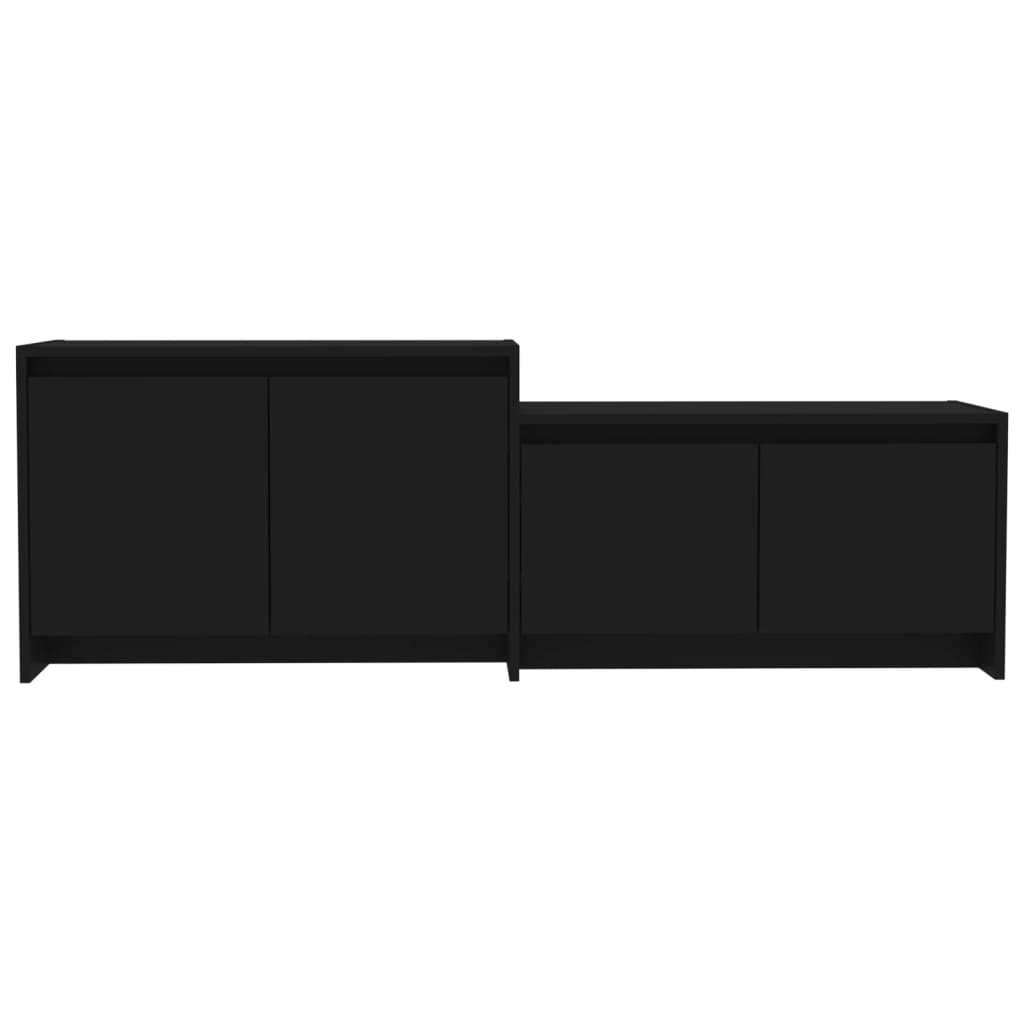 vidaXL TV Stand Black 57.7"x13.8"x19.7" Engineered Wood