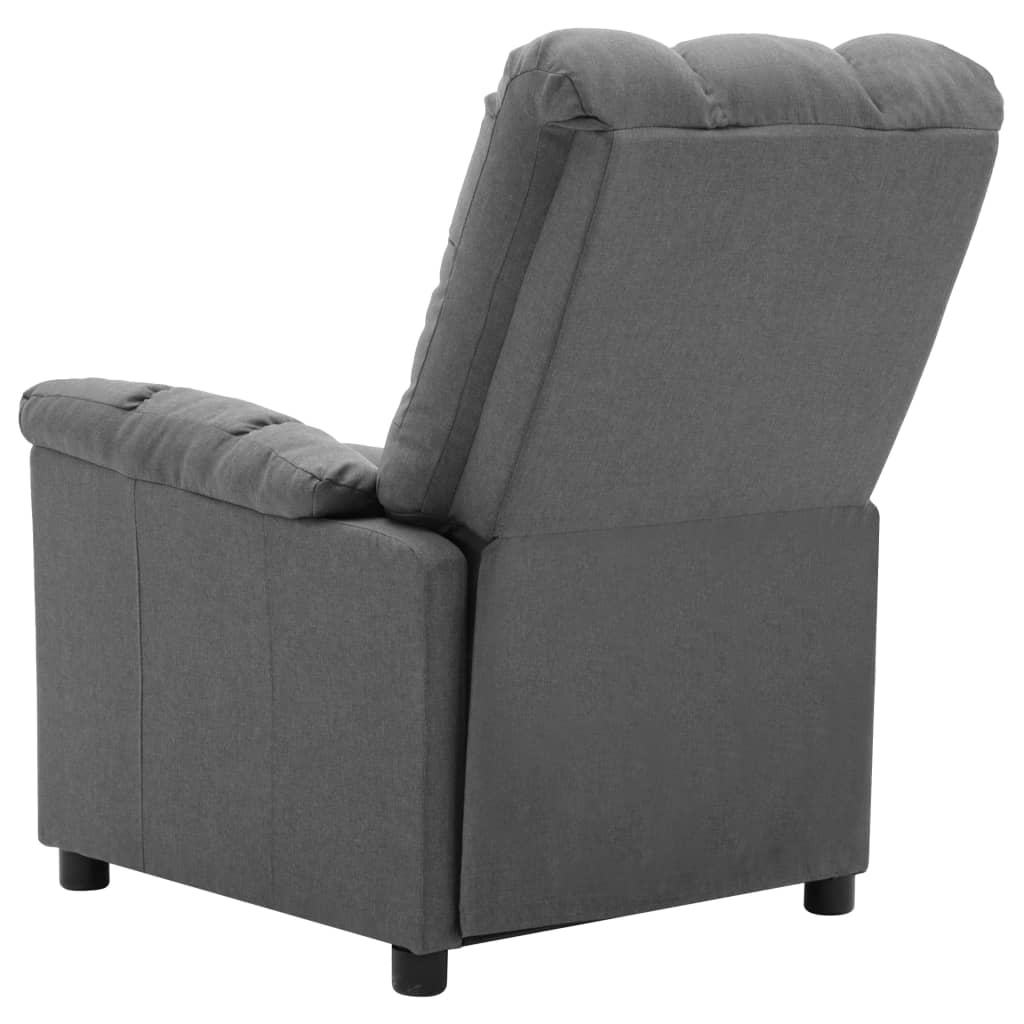 vidaXL Recliner Light Gray Fabric